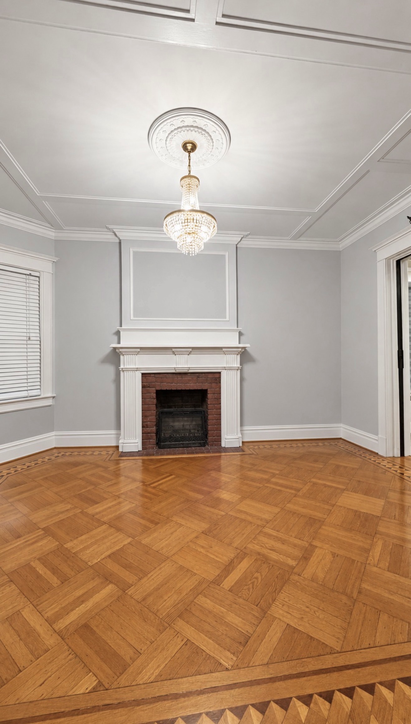 Sala con chimenea de 85-12 Woodhaven Boulevard
